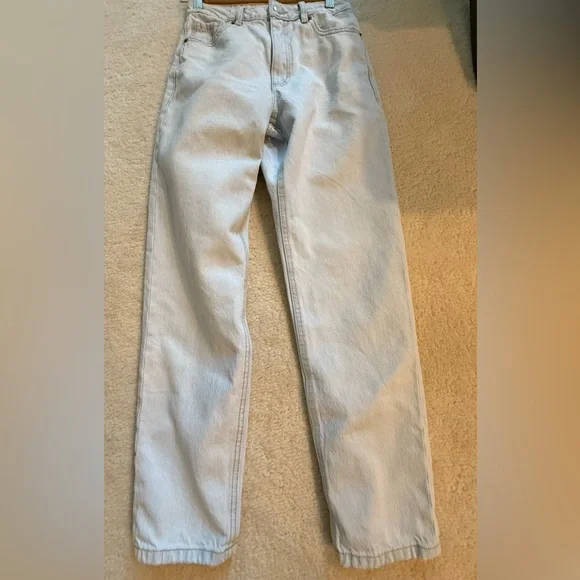 Dynamite Claudia mom Straight Leg Jeans High-Waisted Vintage inspired light blue - Picture 6 of 12